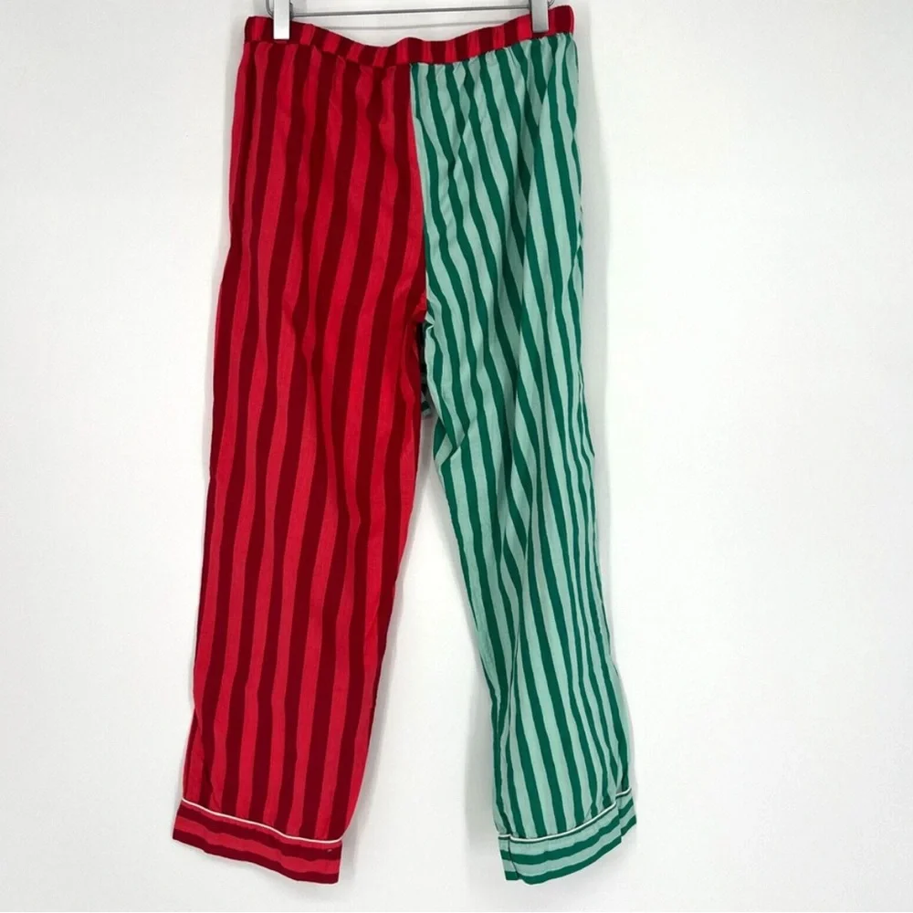 Print Fresh Pajama Set Womens S Christmas Stripe Long Sleeve Anthropologie - Picture 7 of 7